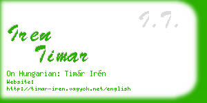 iren timar business card