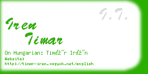 iren timar business card
